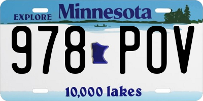 MN license plate 978POV