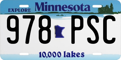 MN license plate 978PSC