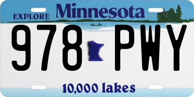 MN license plate 978PWY