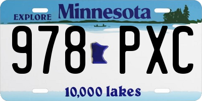 MN license plate 978PXC