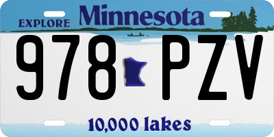 MN license plate 978PZV
