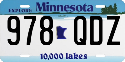 MN license plate 978QDZ