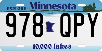 MN license plate 978QPY