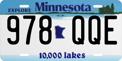 MN license plate 978QQE