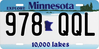 MN license plate 978QQL