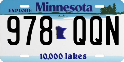 MN license plate 978QQN
