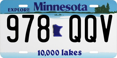 MN license plate 978QQV