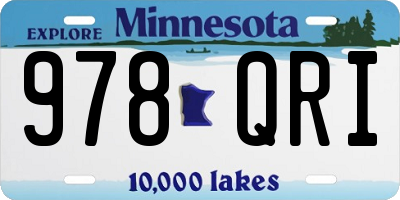 MN license plate 978QRI