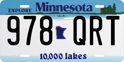 MN license plate 978QRT
