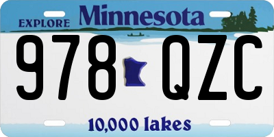 MN license plate 978QZC