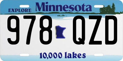 MN license plate 978QZD