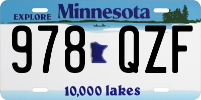 MN license plate 978QZF