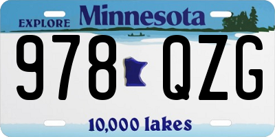MN license plate 978QZG