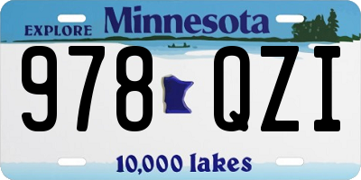 MN license plate 978QZI