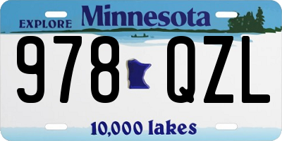 MN license plate 978QZL
