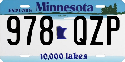 MN license plate 978QZP