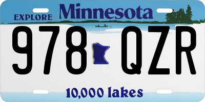 MN license plate 978QZR
