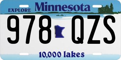 MN license plate 978QZS