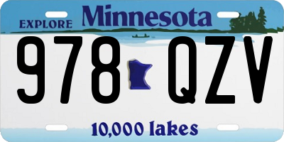 MN license plate 978QZV