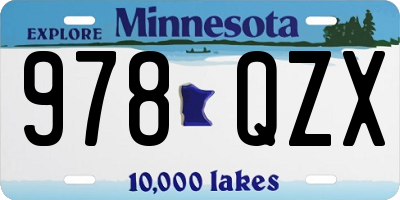 MN license plate 978QZX