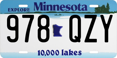 MN license plate 978QZY