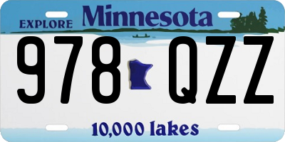 MN license plate 978QZZ