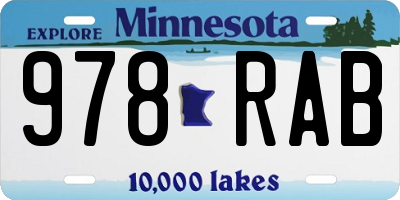MN license plate 978RAB