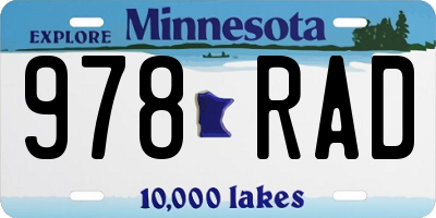 MN license plate 978RAD