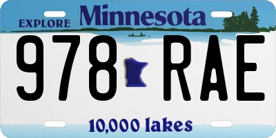 MN license plate 978RAE