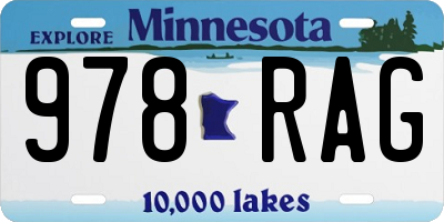 MN license plate 978RAG
