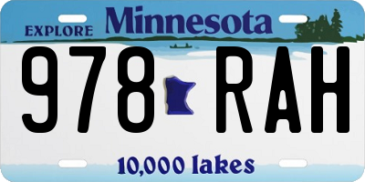 MN license plate 978RAH