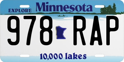 MN license plate 978RAP