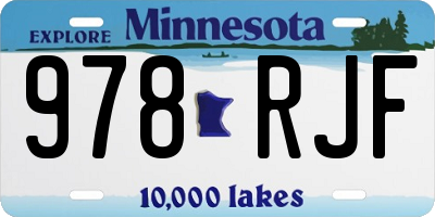 MN license plate 978RJF