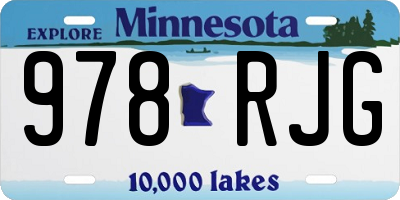 MN license plate 978RJG
