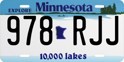MN license plate 978RJJ