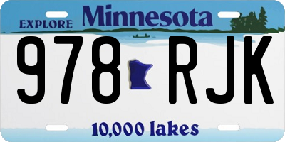 MN license plate 978RJK