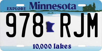 MN license plate 978RJM