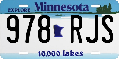 MN license plate 978RJS