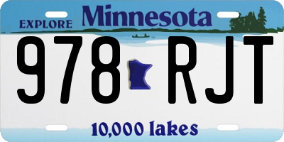 MN license plate 978RJT