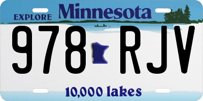 MN license plate 978RJV