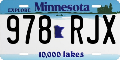 MN license plate 978RJX