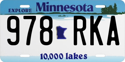 MN license plate 978RKA
