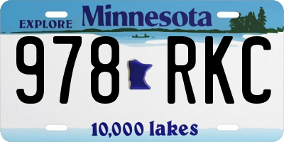 MN license plate 978RKC