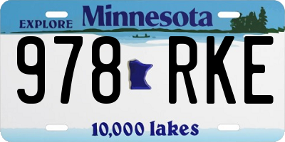 MN license plate 978RKE