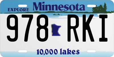 MN license plate 978RKI
