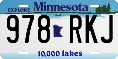MN license plate 978RKJ