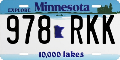 MN license plate 978RKK