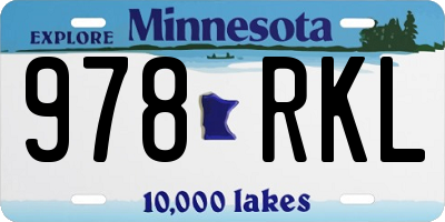 MN license plate 978RKL