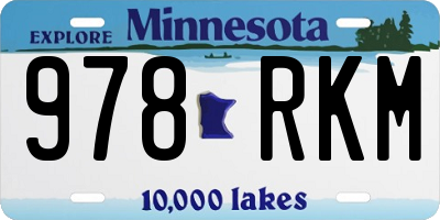 MN license plate 978RKM