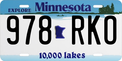 MN license plate 978RKO